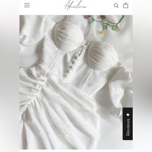 Adeirlina Midi Off the Shoulder Push Up Sweetheart Neckline Bridal Dress